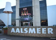 Ingang van de Studio’s Aalsmeer waar de uitreiking van de Glazen Tulp 2020 plaats nam.